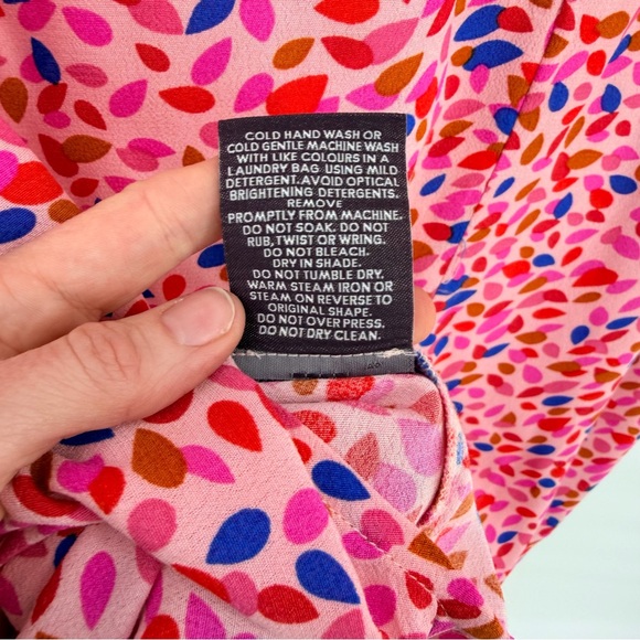 Mister Zimi Pink and Red Patterned Short Sleeve Top - Picture 4 of 5